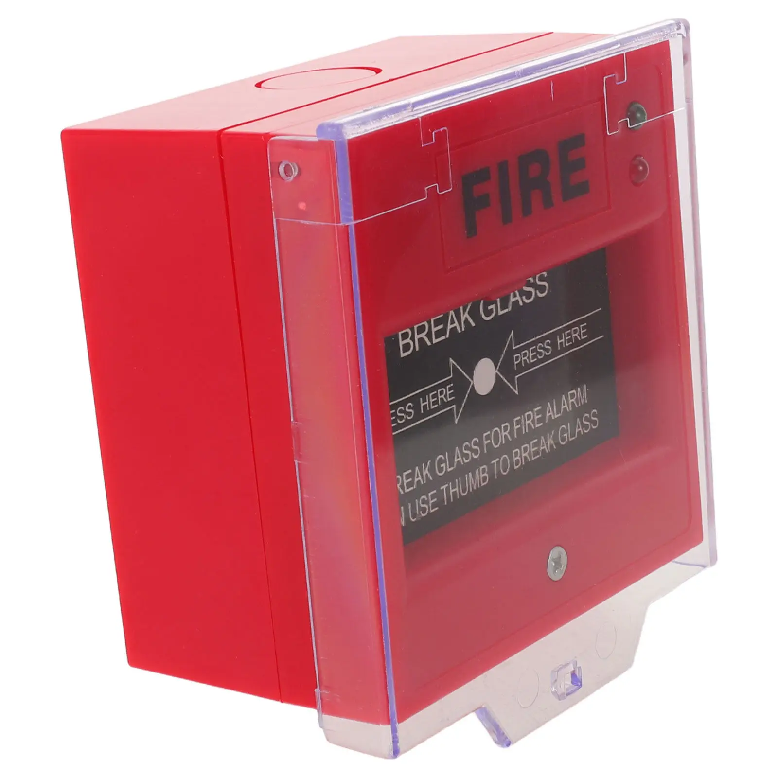 1Set Fire Alarm Button Manual Call Point Red Mechanical Press Emergency Alarm Switch Wall Mount Break Glass Station for Office