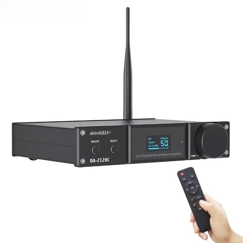 

DA2120C Bluetooth 5.0 2.1 Channel Amplifier Subwoofer DAC with Remote Control Amplifier