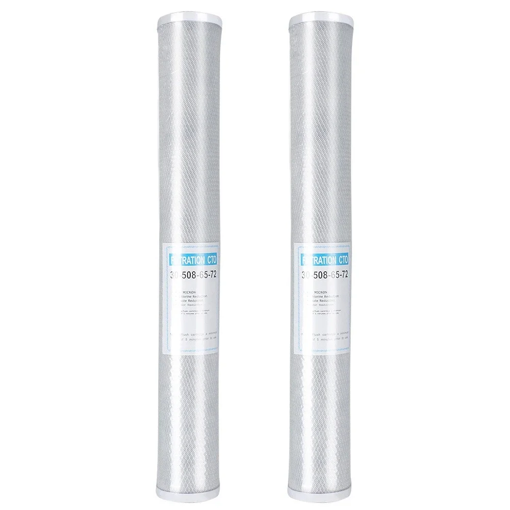 

20" Universal Water Filter Activated Carbon Cartridge Filter 20 Inch Cto Block Carbon Filter Water Purifier 2pcs