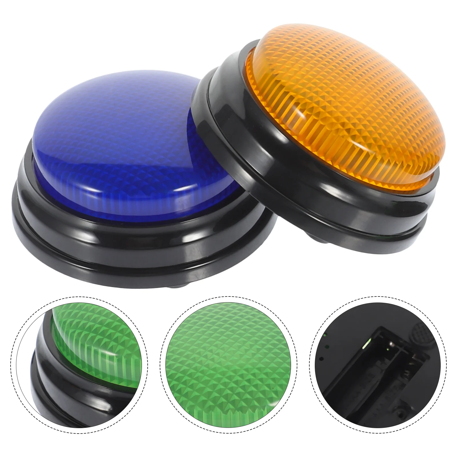 Button Office Prank Toy, Jogo Engraçado Prop, Resposta Buzzers com Luz, Botão De Som, Botões De Festa, Decoração Para Vocalizar Voz, 4 Pcs