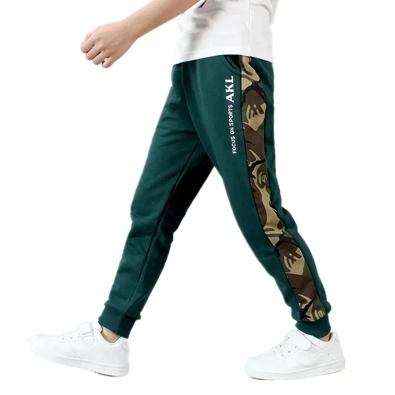 

Teen Boys Pants 2024 Spring Autumn Patchwork Camouflage Kids Sport Casual Long Trousers For Children's 4-13 Year Sweatpants