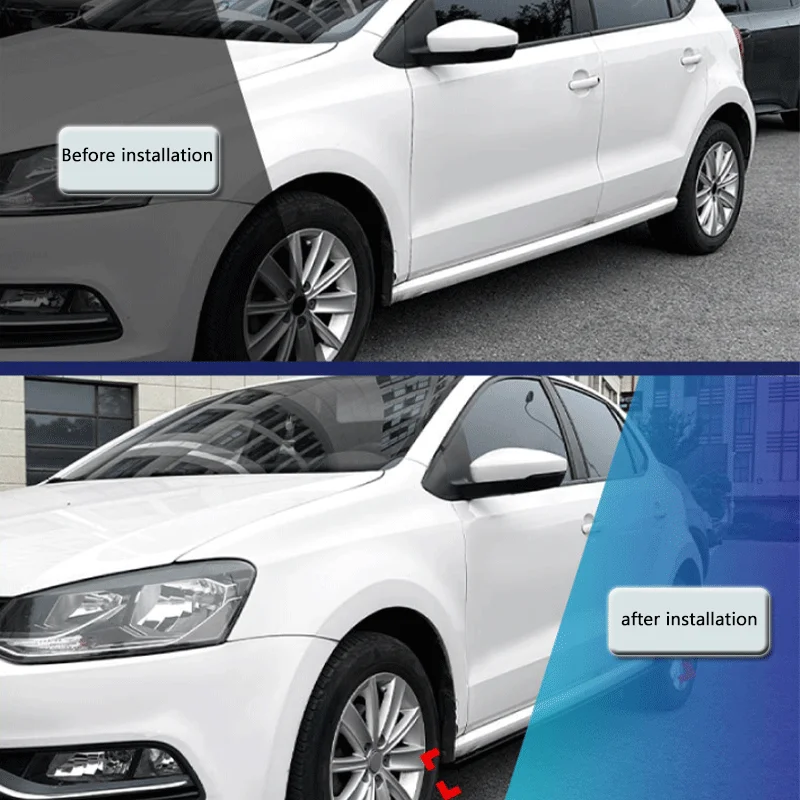 مناسبة لفولكس واجن بولو MK5 6R 6C 2009-2017 تنورة جانبية حزمة صغيرة سبويلر تعديل متقاطع #4