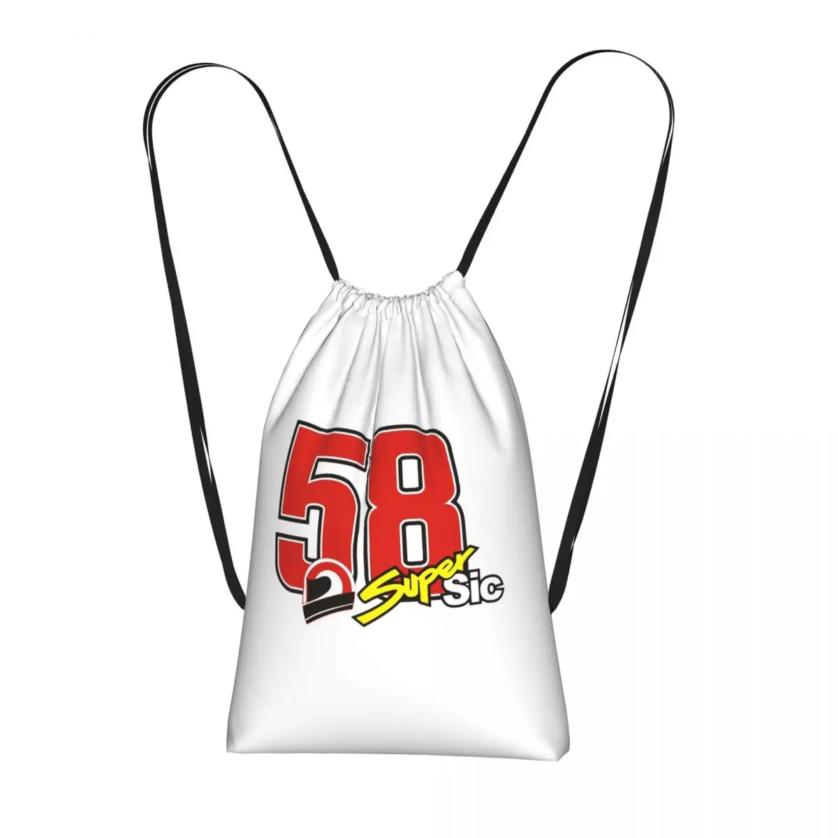 

Marco Simoncelli 58 Super Sic Backpacks Casual Drawstring Bags Sports Bag Book Bags for Travel Students