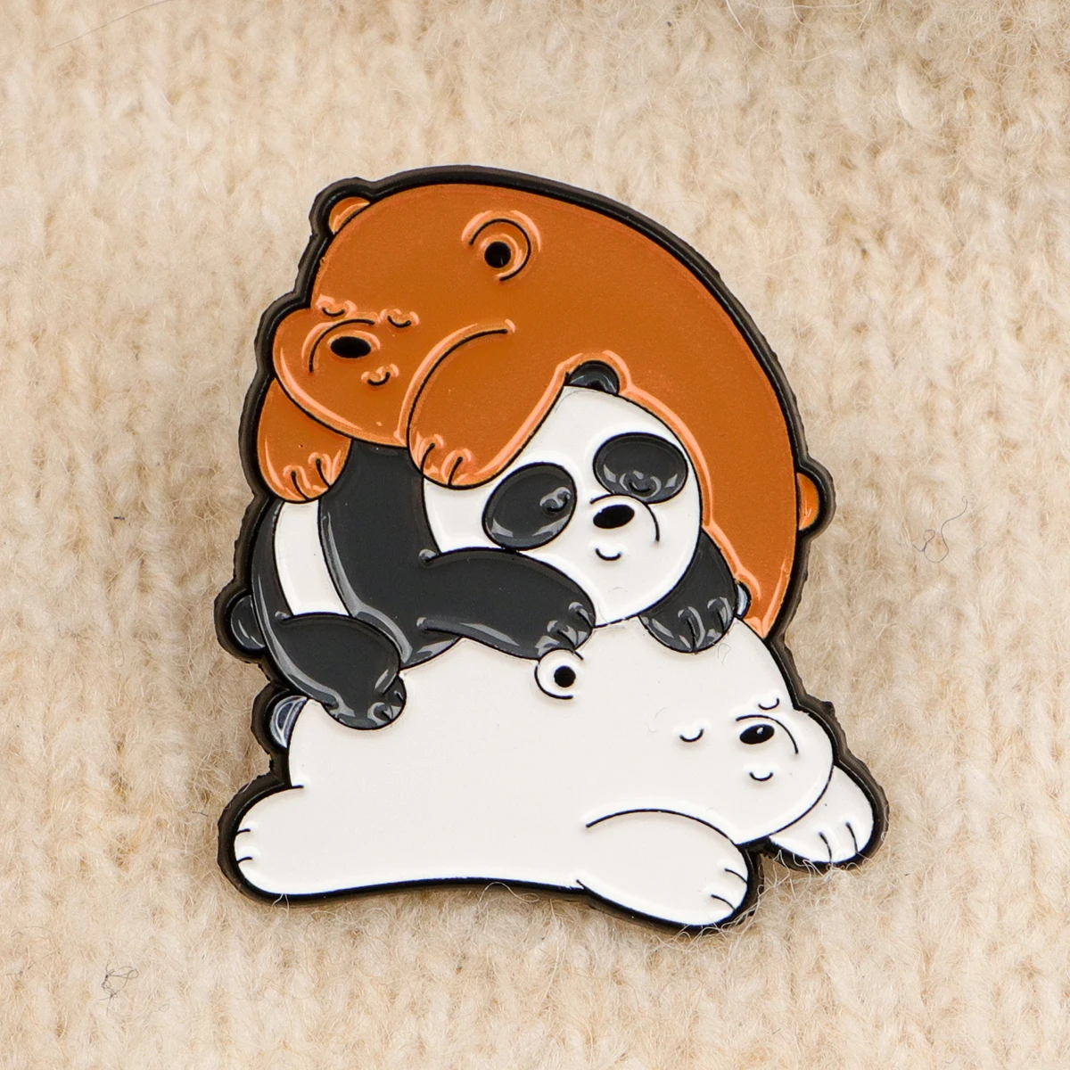 Cute Animal Quotes Enamel Pins Cartoon Bear Brooch Badge on Backpack Clothing Lapel Pin Costume Accessories Fashion Jewelry Gift image 3