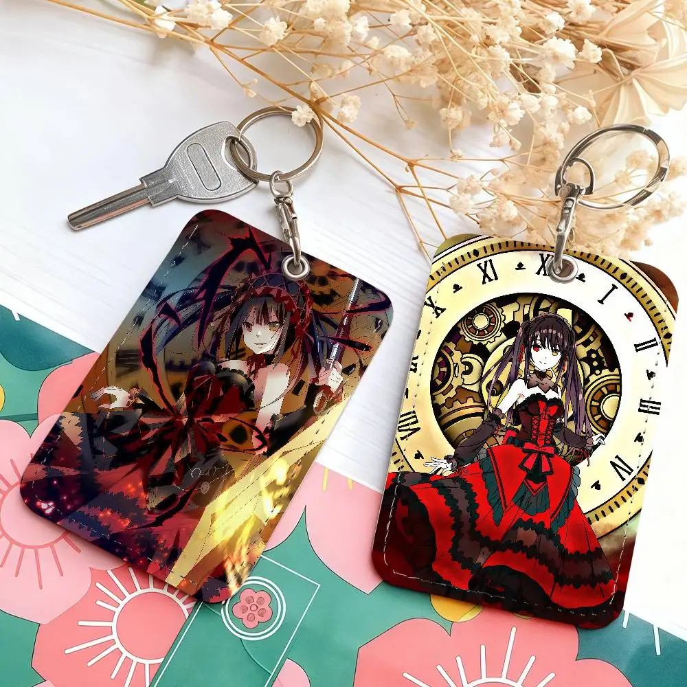 Anime T-Tokisaki Kurumi Card Holder Suitable For Bank Access Library  Parking Bus Subway And Keychain