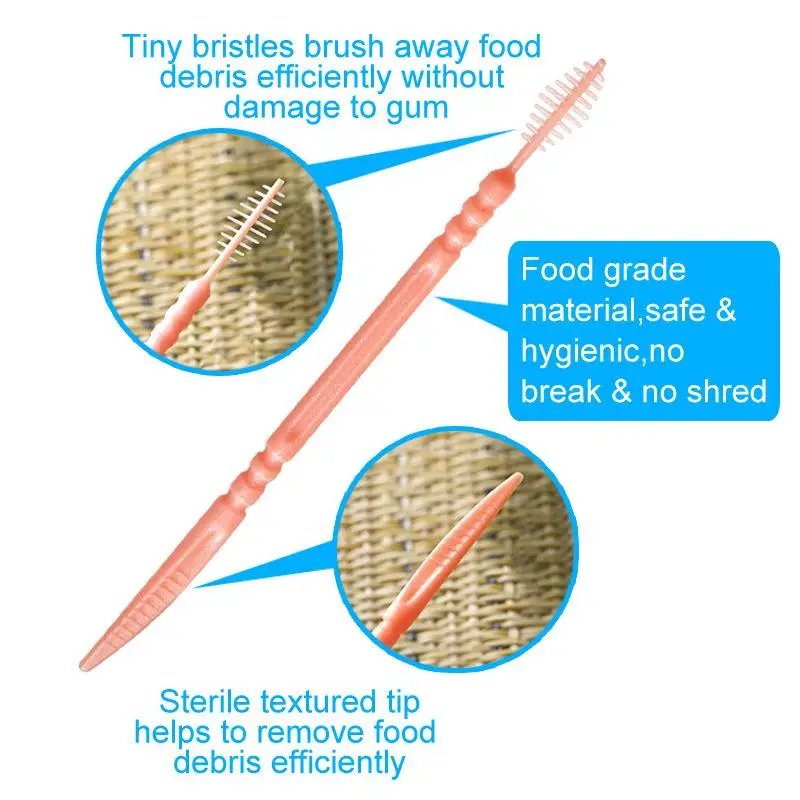 

100Pcs Portable Ultra Fine Toothpick Disposable Family Oral Cleaning Caring Tool