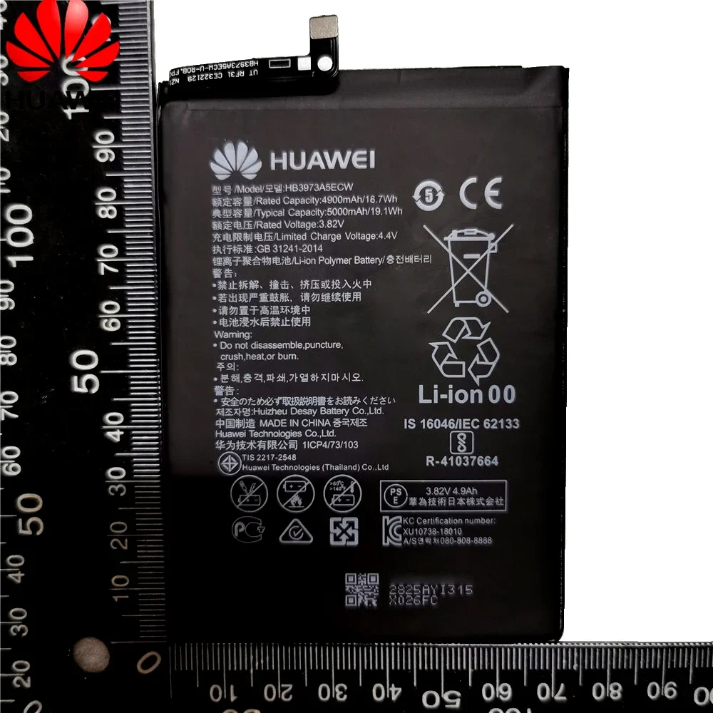 100% Original 5000mAh HB3973A5ECW Battery For Huawei Honor Note 10 RVL-AL09 RVL-AL10 Mate 20 X 20X Mate20X EVR-AL00 Honor 8X Max