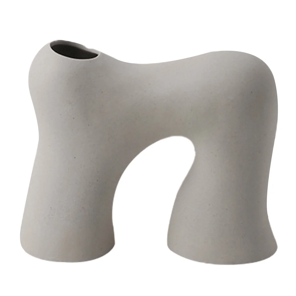 

1Pcs Ceramic Vase Adornment Creative Desktop Flower Arrangement Decor Ceramic Vase Flower Container Decor