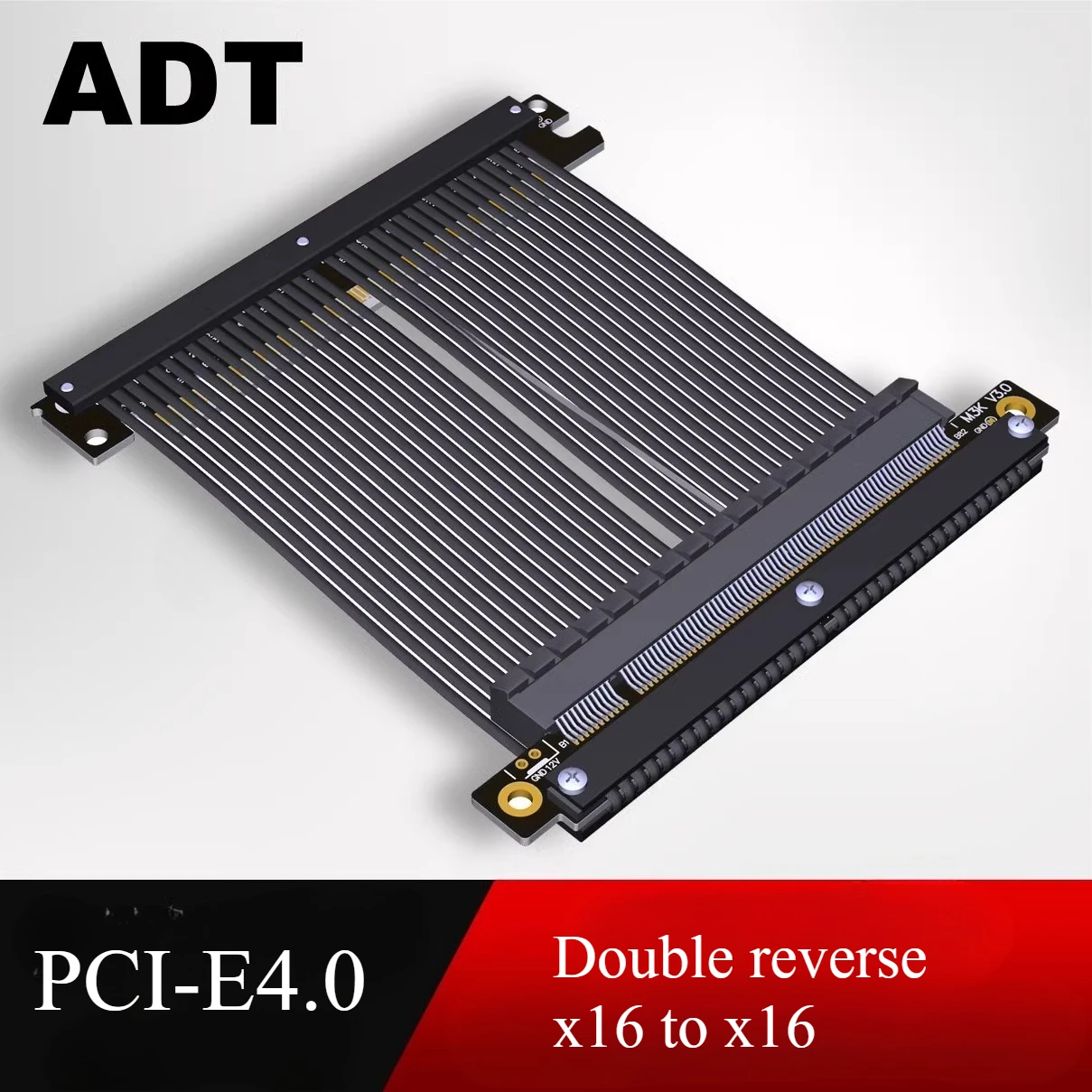 

Кабель-удлинитель для видеокарты PCI-E 4.0 с двойным реверсом 2025 x16, полноскоростная стабильная совместимость с чехлом ITX A4 RTX 4090 RX7900xtx