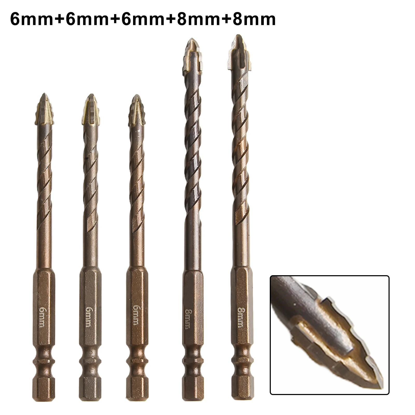 High Performance Eccentric Drill Bit for Glass Tiles Triangular and Spiral Design Reduces Vibration During Use