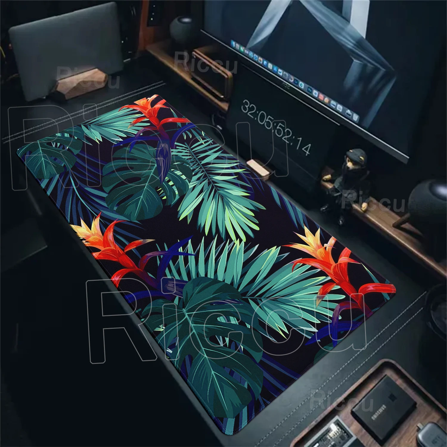 Green Plants Leaves Tropical Plants Mousepad Office Computer Desk Mat Extended Mats Xxl Mouse Pad Pc Accessories Gaming Playpad