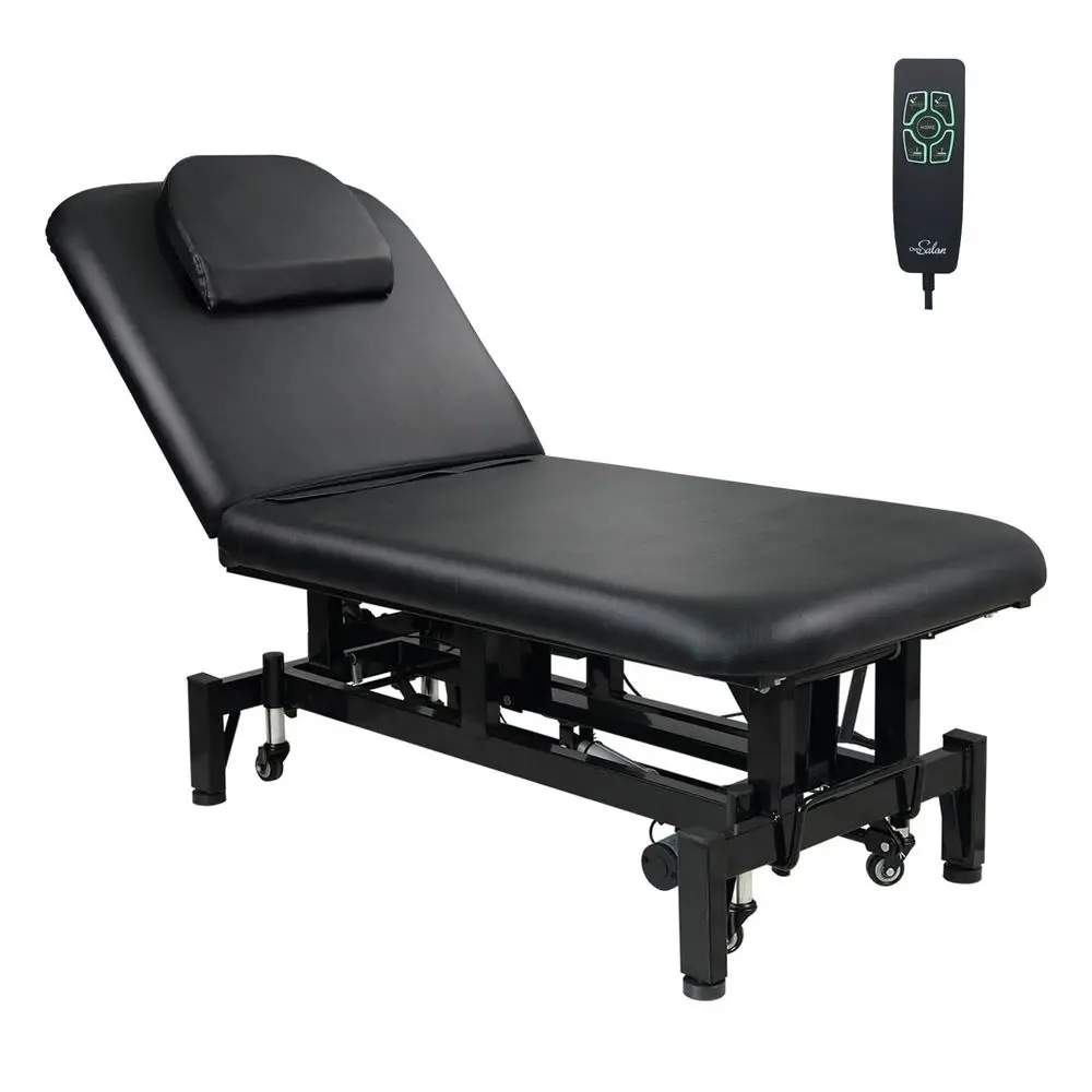 

2 Motors Electric Lift Massage Table, Heavy Duty Treatment Bed, Adjustable Height amp Backrest Facial Bed for Professional Phys