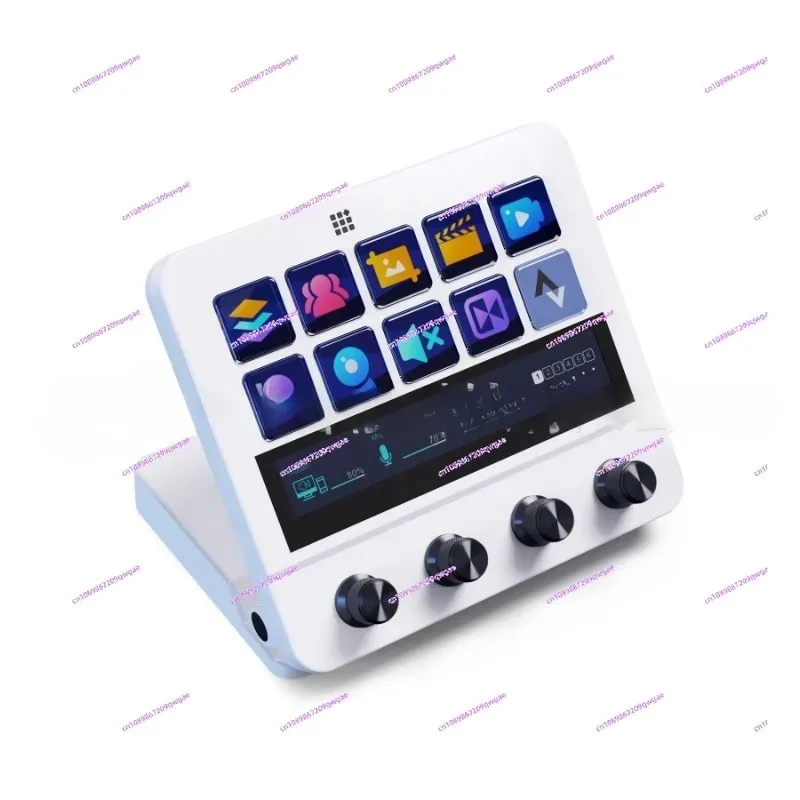 Visual live console with screen custom keypad with touch screen knob