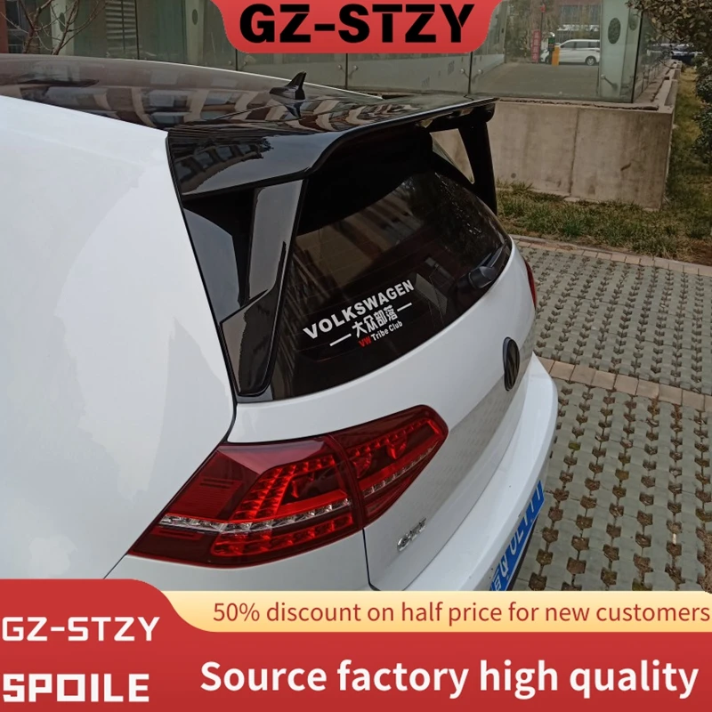 

For VW Volkswagen Golf 7 7.5 MK7 7.5 2013-2020 Rear Roof Spoiler Wing ABS Plastic Rear Spoiler Aleron