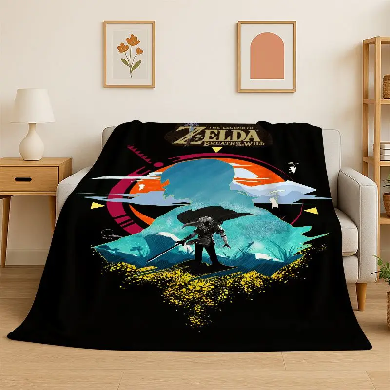Classic Z-Zelda Cartoon Games Soft Flannel Throw Blanket,Cozy Blanket for Bed,Couch,Sofa,Bedroom,Living Room,Picnic  Camping
