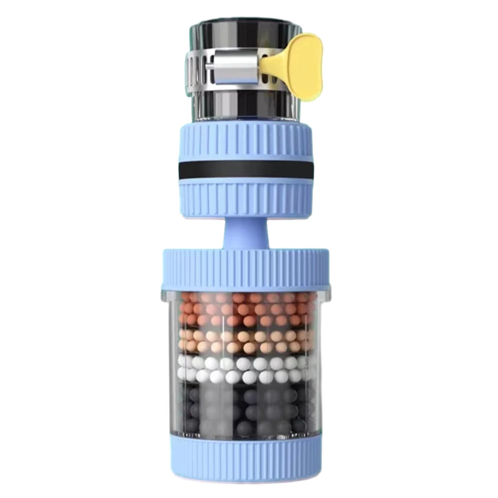 Filtro de agua de 6 capas, burbujeador Universal con rotación de 360 grados, boquilla para salpicaduras, mezclador para el hogar, cocina y baño