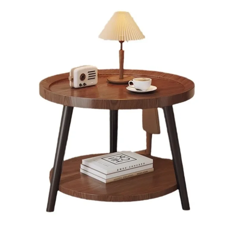 

Modern shelves integrated solid wood household side table storage cabinet combination simple bedside