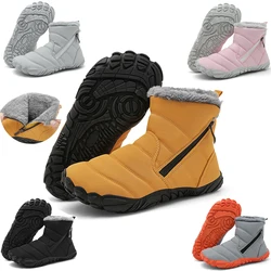 Stivali da neve invernali per bambini scarpe in cotone antiscivolo in peluche scarpe da bambino carine impermeabili stivali da neve per ragazze in pelliccia calda all'aperto