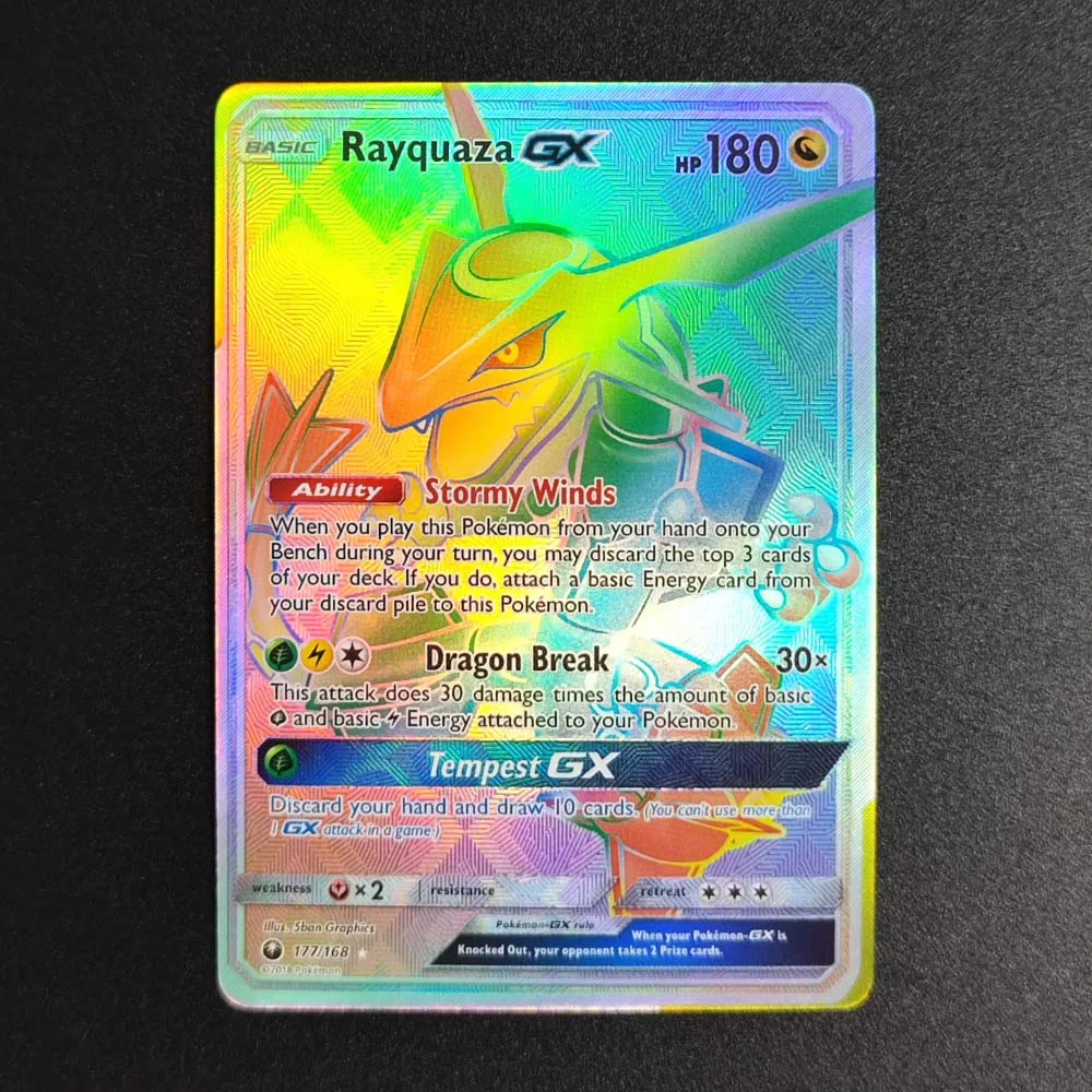rayquaza gx pokemon card Pokemon TCG S-Chinese Rayquaza-GX 192/151 CSM1bC SSR Full Art Holo Mint Sun&Moon