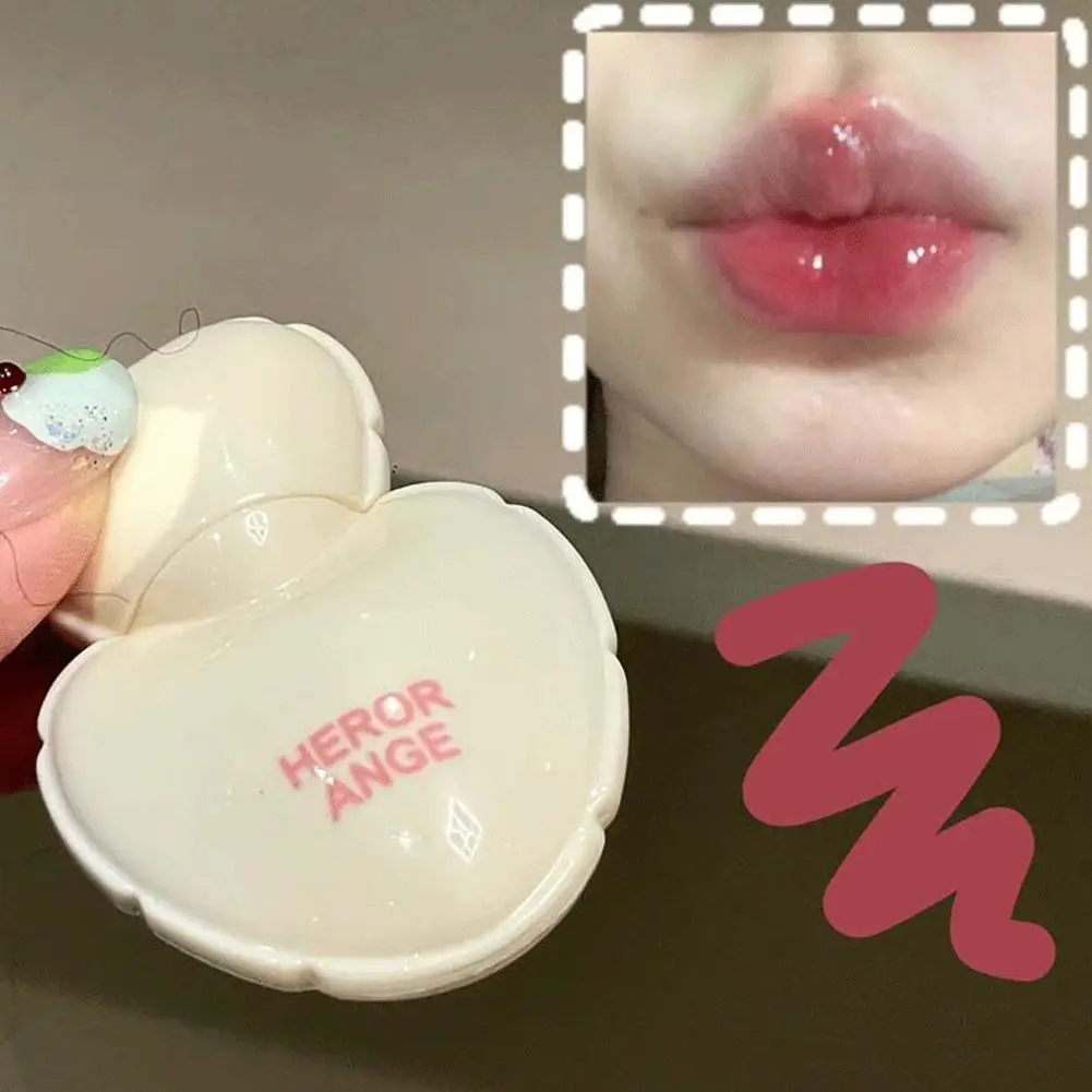 Rossetto liquido in vetro a specchio a forma di cuore carino a forma di amore rosa acqua leggera macchia per labbra tinta tazza antiaderente lucidalabbra e fard trucco coreano