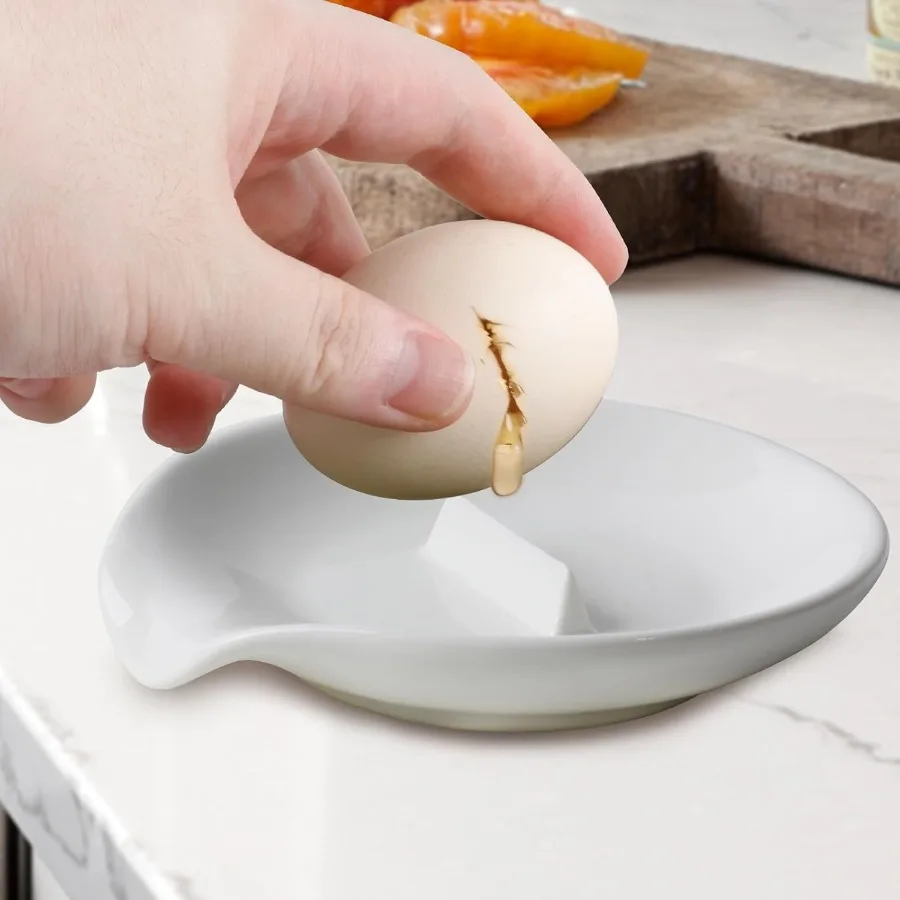 

Egg Cracker Spoon Holder Spoon Rest for Kitchen Ceramic Spoon Holder for Stove Top Cng Spoon Holder Heat Resistant Utensil Rest