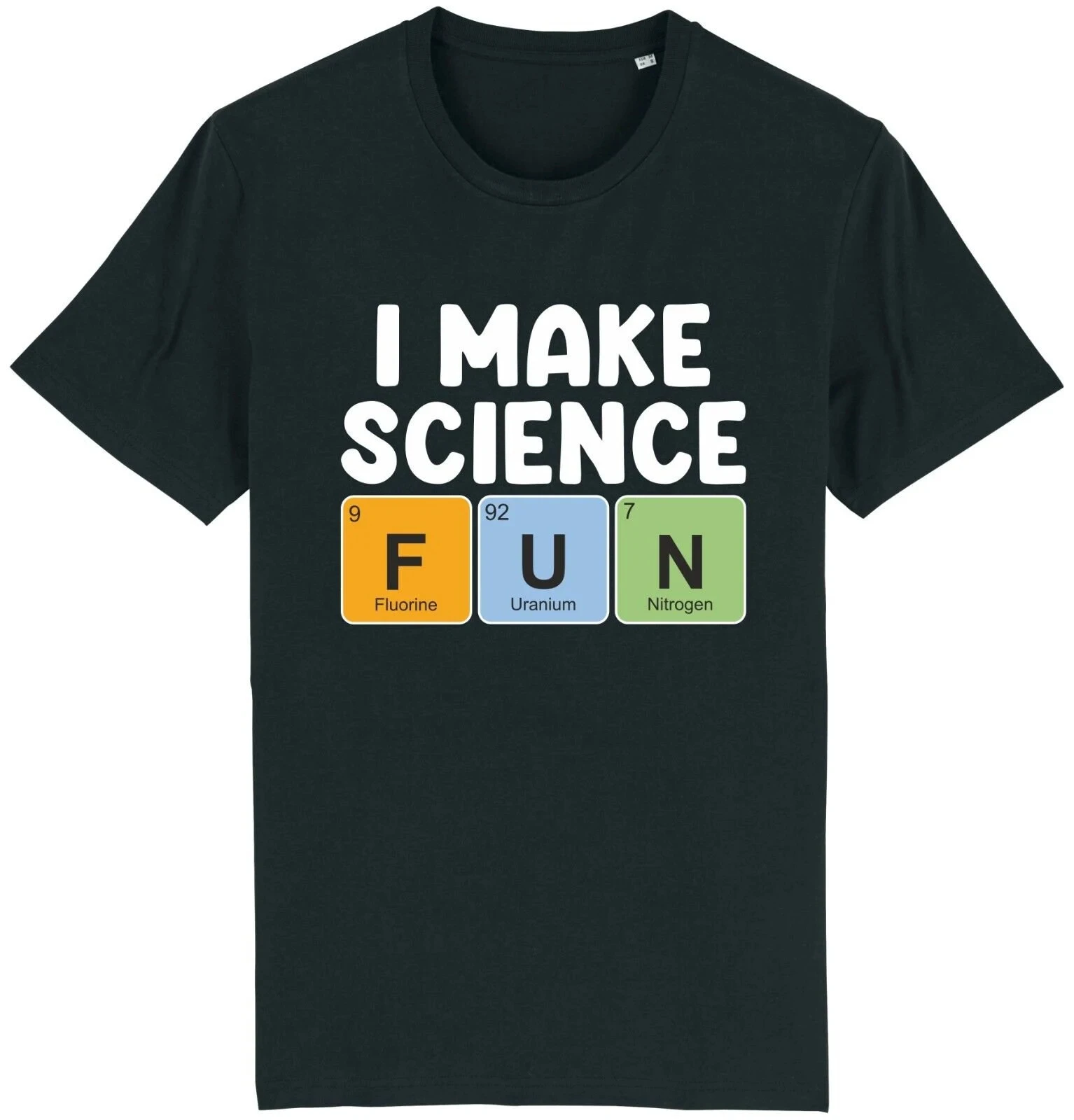 Men's Summer Fashion Casual Short-sleeved Shirt I Make Science Fun T-shirt Funny Periodic Table Elements Joke Teacher Gift Idea