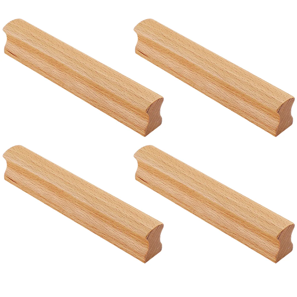 Poignée en Bois Massif Personnalisé pour la Maison, 4 Pièces, Poignées de Porte d'Armoire, de Cuisine, Armoire à Chaussures, Commode en Hêtre, Meubles Vieilli