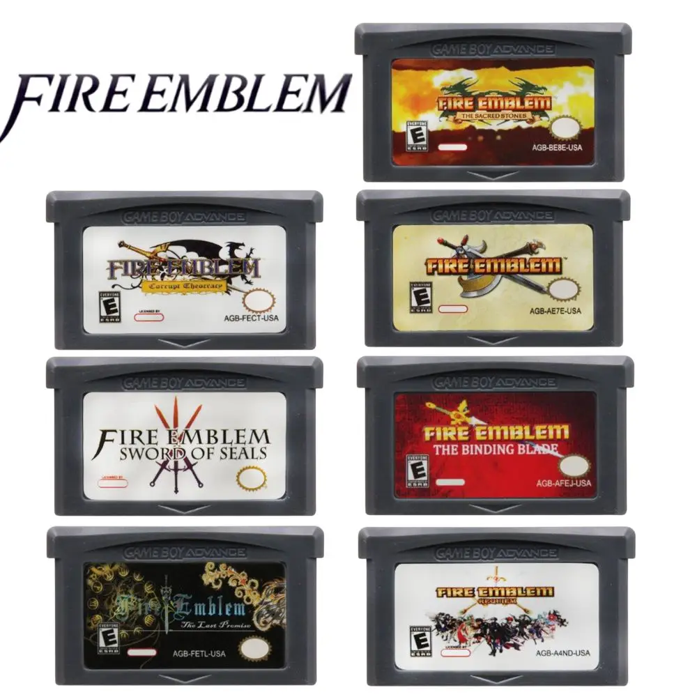 Fire Emblem Series GBA Game Cartridge Card GBASP NDS 2DS 3DS 32 Bit Console Video Games