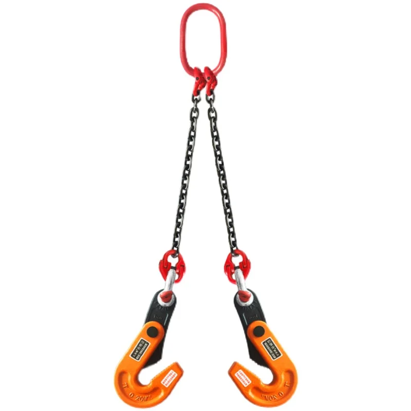 Horizontal Plate Lifting Clamp 0.8T/1764lbs with 1.5m High Strength Manganese Steel Chain for Industry Hoist Crane