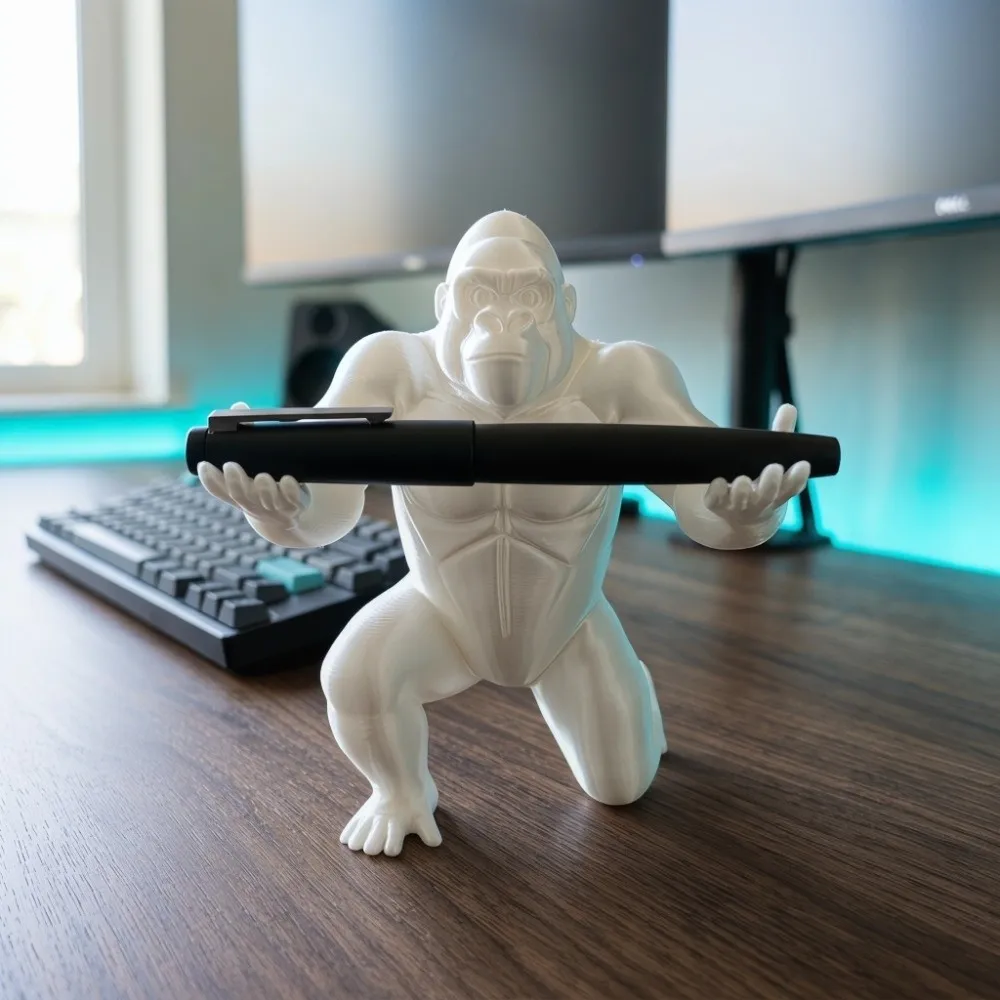 Funny Gorilla-Shaped Stand Creative 3D Printed Gorilla Ornaments Decorations Multi-functional Desktop Accessory Home Decor