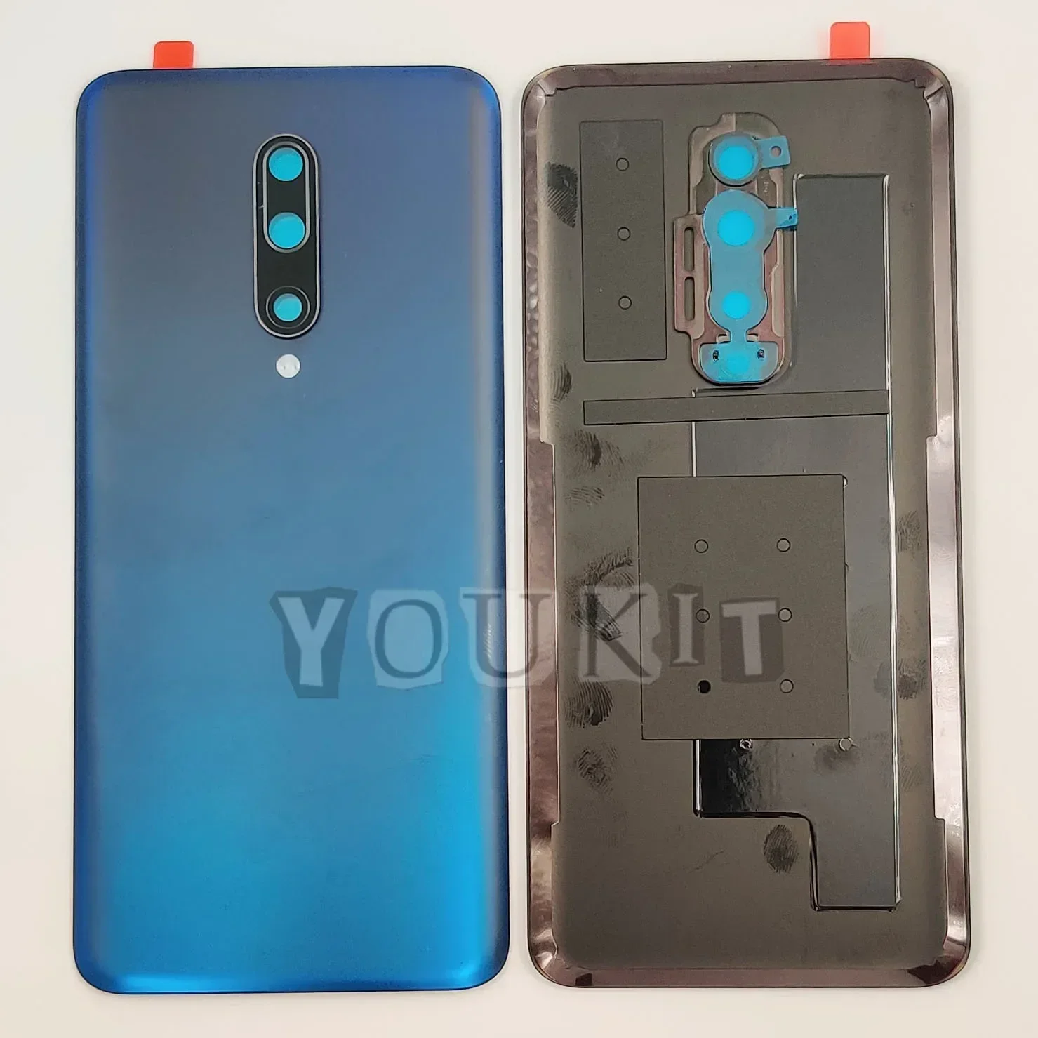 A+++ Gorilla Glass For OnePlus 7 Pro Battery Cover Hard Back Door Lid Rear Housing Case Shell With Camera Lens Adhesive Sticker