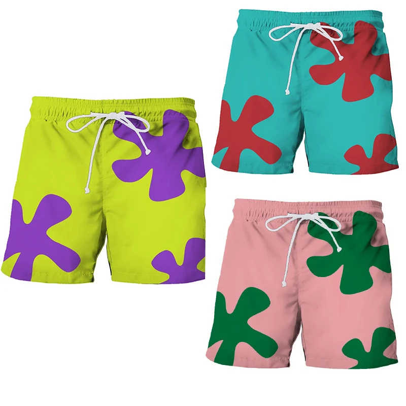 

Summer 3D Anime Patrick Star Board Shorts TrunksSummer Quick Dry Beach Swiming Shorts Women Men Loose Casual Short Beach clothes