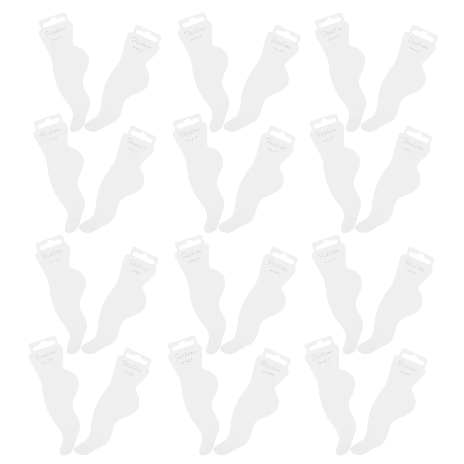 

100pcs White Cards for Earrings Necklace Bracelet Jewelry Anklet Display Jewelry Cards Display Durable Paper Long Use Foot