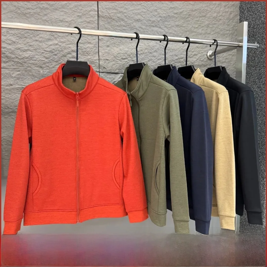 

Мужской спортивный повседневный джат Thiened Orlon, открытый кардиган с высоким воротником, теплая верхняя одежда из полиэфирного волокна на осень и зиму