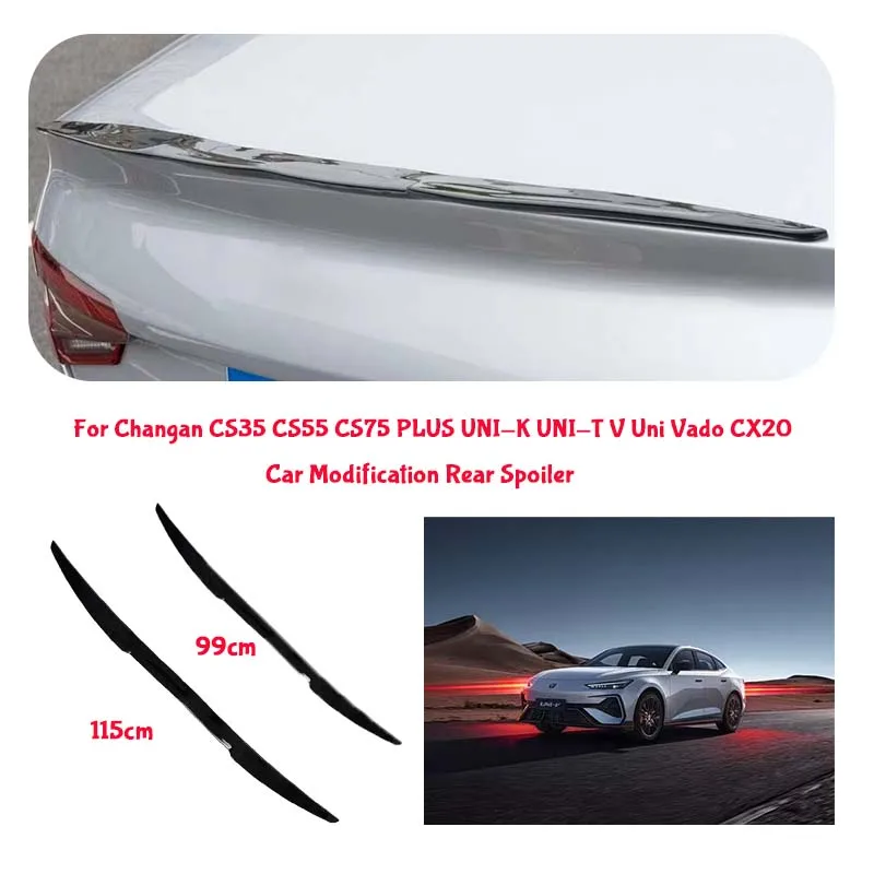 For Changan PVC Material Car Special Tail Wing Punch-Free Integrated Paste Auto Spoiler car wing