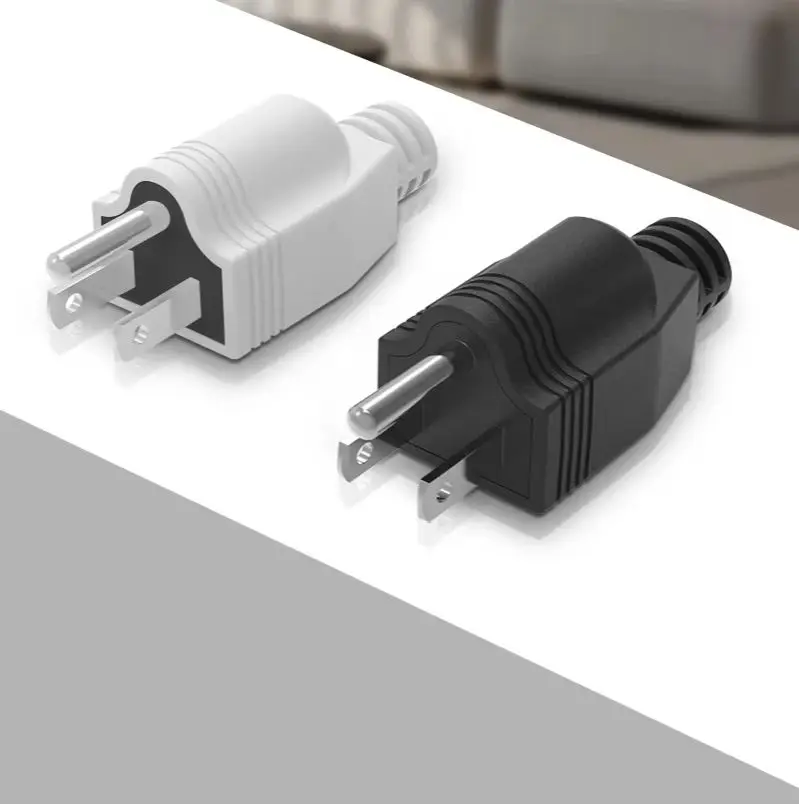 1/5/10Pcs American 3 Pin 15A 125V AC Electrical Plug Rewireable Male Power Adapter Extension Cord Connector