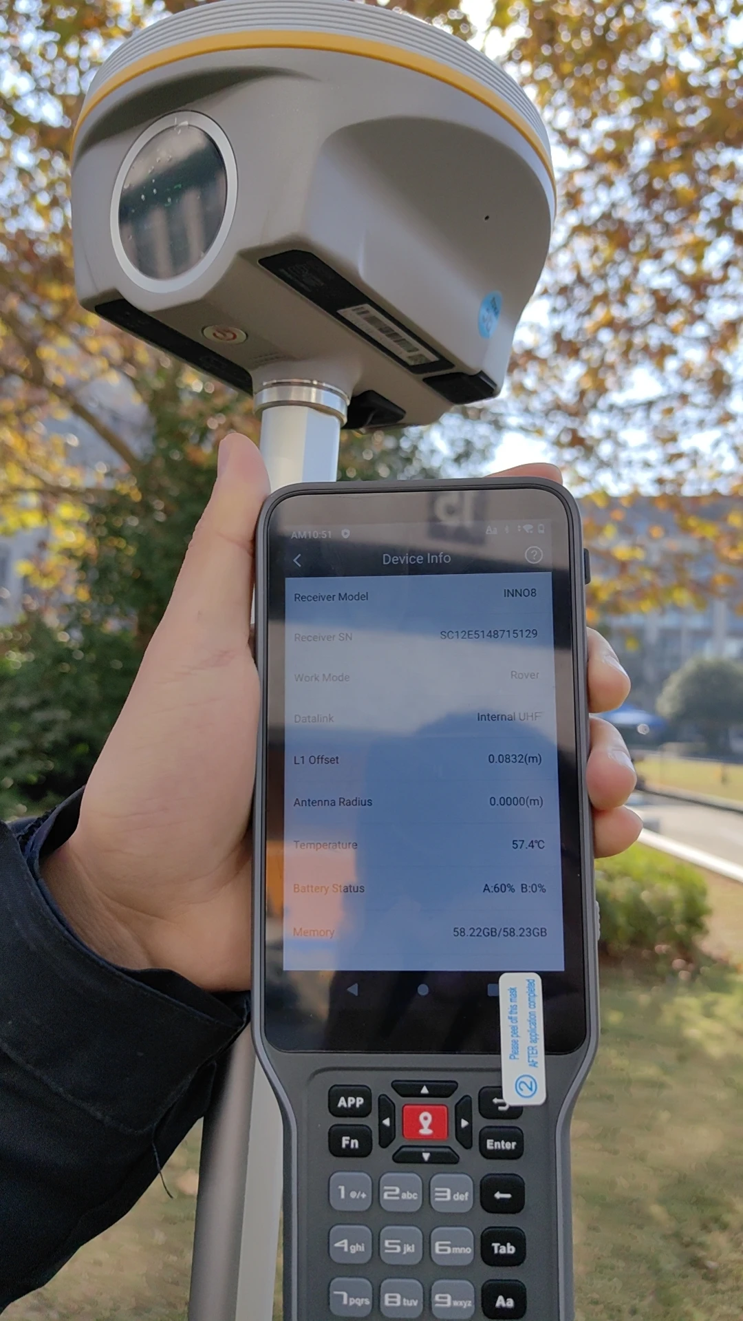 Sud 1598 canali IMU Visual Stakeout Ricevitore Gnss Survey visivo Modello 3D Design South Gnss Rtk Base e Rover INNO8