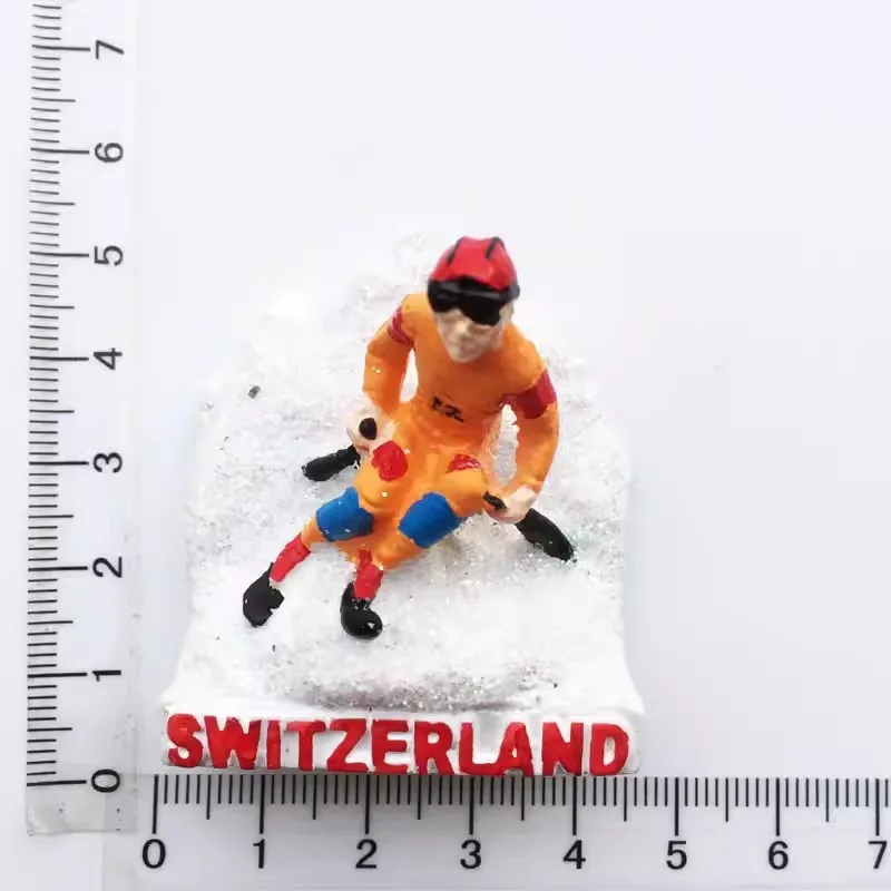 Swiss specialty sports skiing travel souvenirs Refrigerator stickers Magnets Gifts Handicrafts Home decor