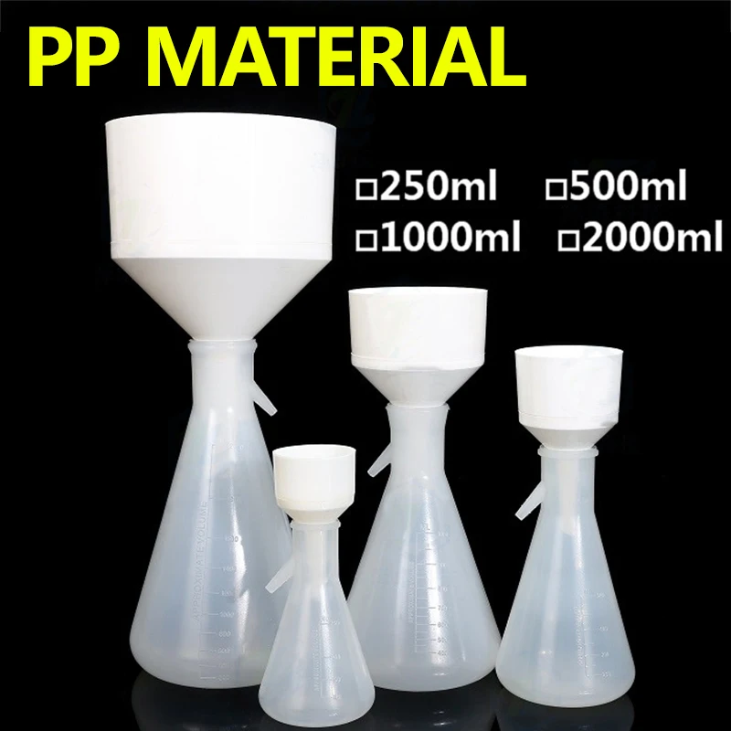 

pp polypropylene suction filtration device Buchner funnel suction filtration bottle teaching experimental instrument
