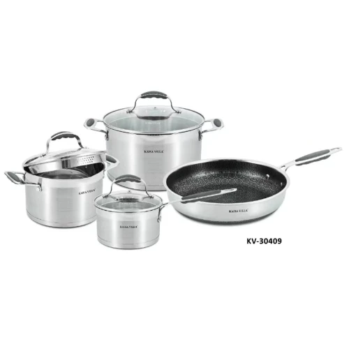 

Best Seller High Quality Stainless Steel 7-piece Cookware Set With A Vegetable Steamer