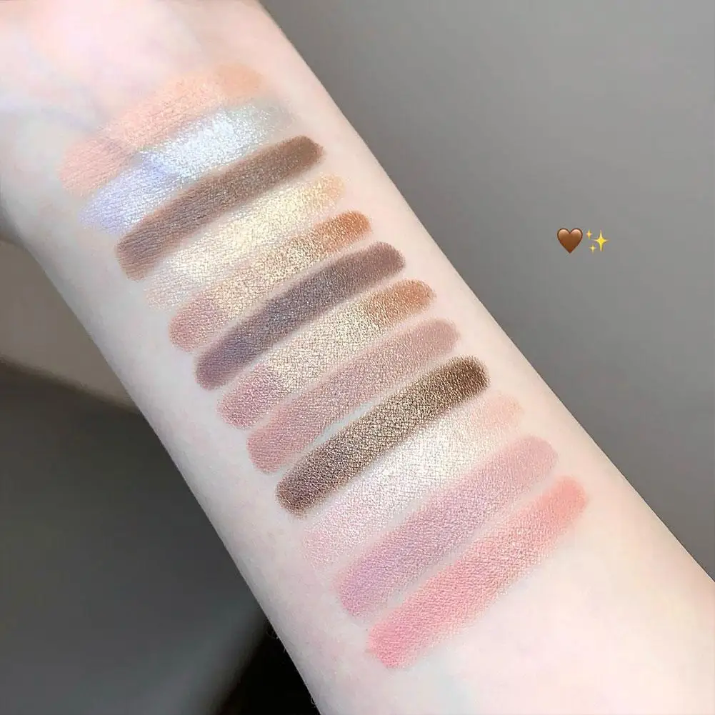 12-kleuren Capsule Oogschaduw Set 3-in-1 Matte Glitter Hoogglans Oogschaduw Perfect Make-up Look Draagbare Capsule Oogschaduw Set