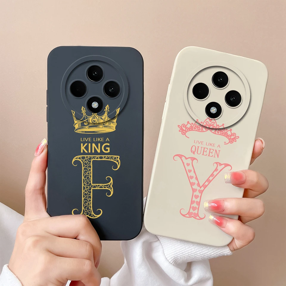 Case For OPPO Reno 12F 5G Fashion Senior Crown Capital Liquid Durable Shockproof Soft Cover For OPPOReno12F reno12f Coque Funda