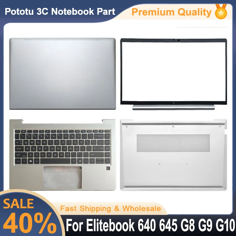 

NEW Covers For Elitebook 640 645 G8 G9 G10 Laptop LCD Back Cover/Front Bezel/ Upper Palmrest/ Bottom Case/US Backlit keyboard