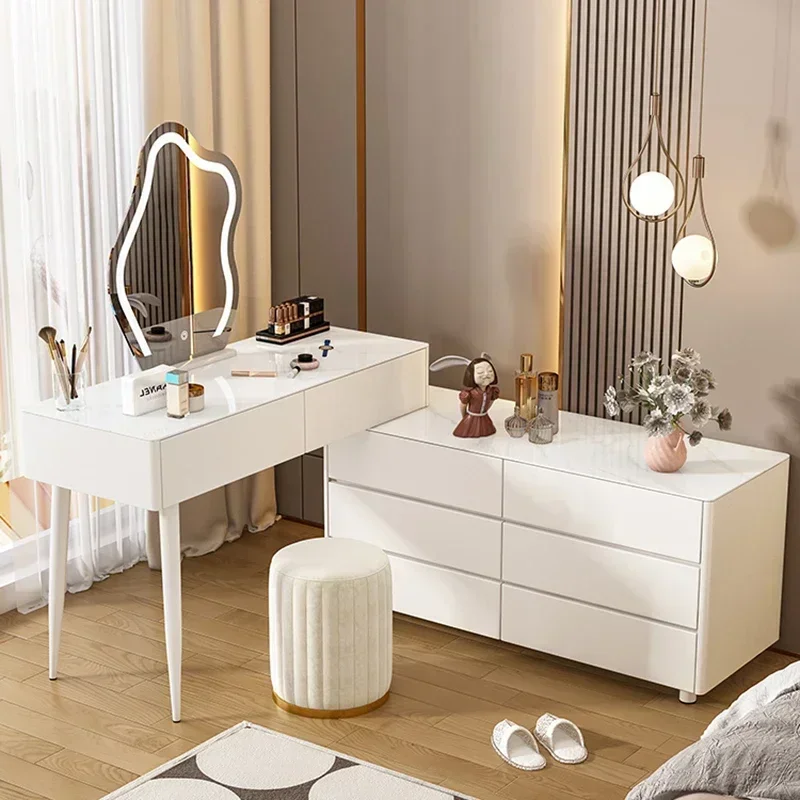

Vanity Makeup Dressing Table Corner Organizer Multifunction Computer Drawers Storage Tocador De Maquillaje Bedroom Furniture