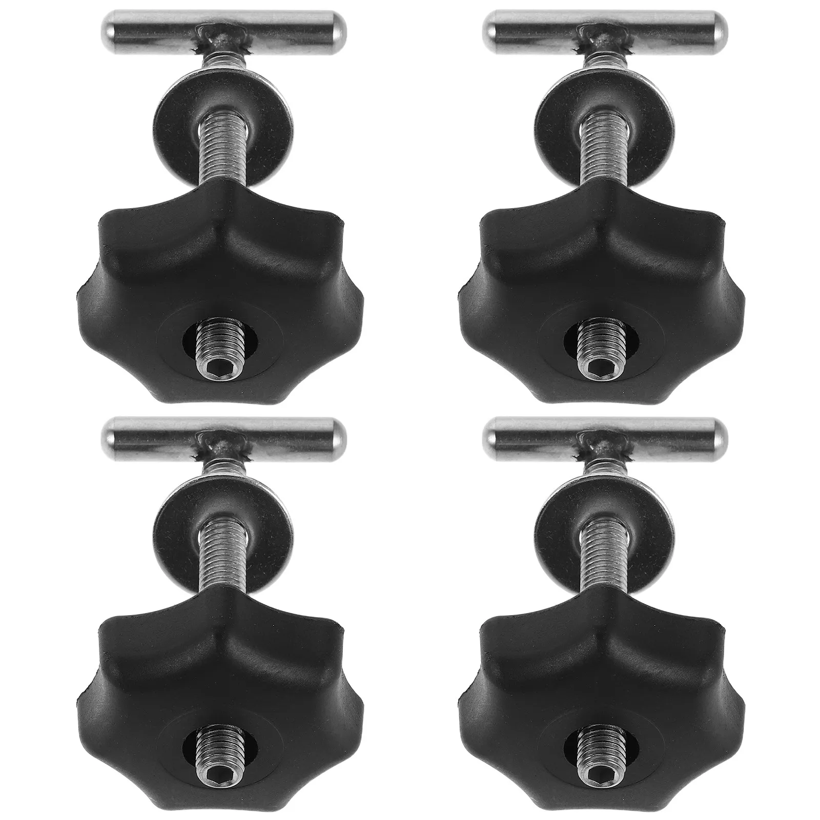 4Pcs Rail Fixing Bolts Plastic Screw Handle Knob Nut Hand Tightening Clamping Screws for Seat Sliders Mounting Rail Connectors
