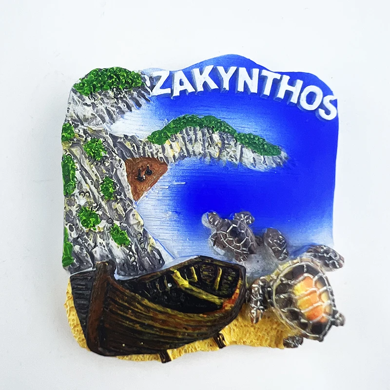 Greece Fridge Magnets Zakynthos Tourist Souvenirs Fridge Stickers Home Decor Wedding Gifts Message Board Magnetic Stickers