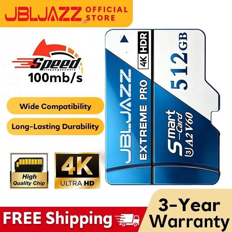 SD Memory Card 512GB 128GB 256GB 64GB Micro TF SD Card V60 U3 Flash Cards TF Card Memory Microsd For Insta360 DJI Drone Switch