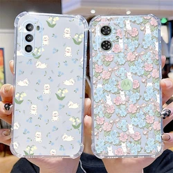 G54 Lovely Animals Transparent Phone Case For Motorola Moto G54 G42 G13 G24 G20 G30 G84 G82 G32 G53 G73 G72 G52 G14 G22 Cover