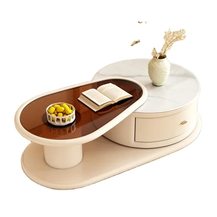 AS Living Room Furniture Luxury Home Hotel Marble Coffee Table Glass Central Tea Table