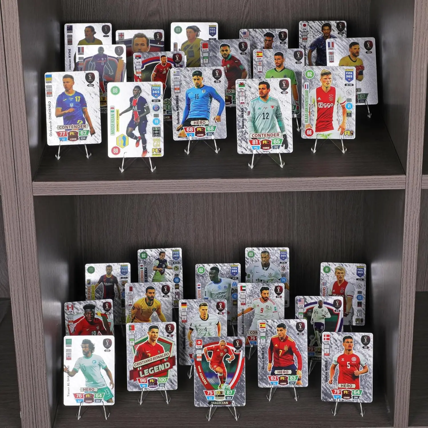 30 Pack Arcylic Card Display Stands,Clear Easel Stand Holder for Sports Graded Challenge Coin Trading Baseball Psa Football Card